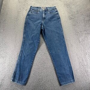 Vintage Joujou Jeans Women's 11 Blue Cotton Denim Tapered Workwear Made In USA